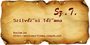 Szilvási Tímea névjegykártya