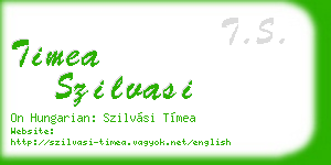 timea szilvasi business card