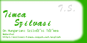 timea szilvasi business card